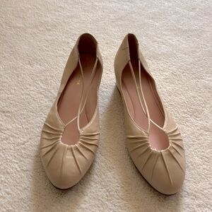 Taryn Rose women genuine leather neutral pumps pointed toe heel size 11M